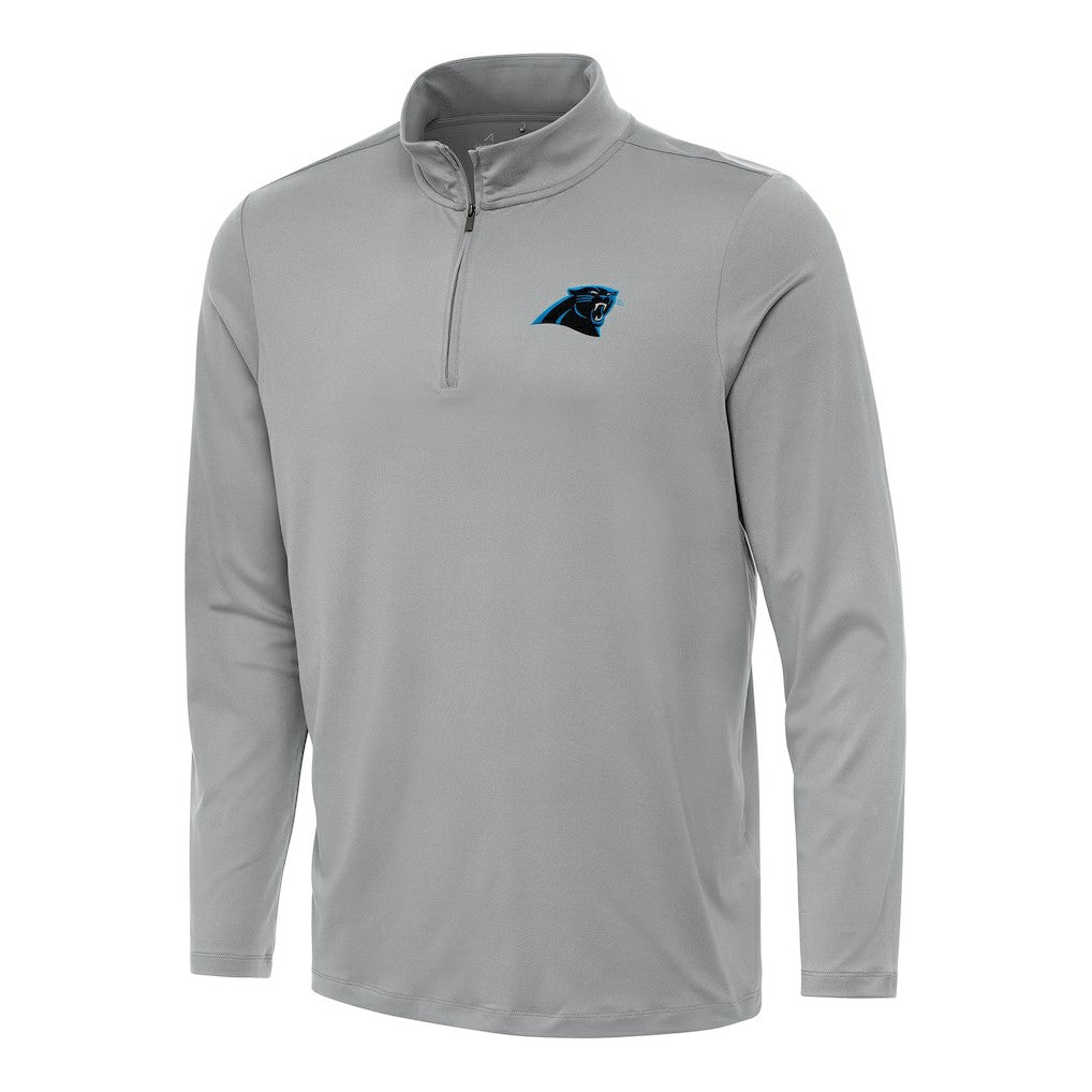 Carolina Panthers Antigua Reprocess Quarter-Zip Top Gray