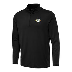 Green Bay Packers Antigua Reprocess Quarter-Zip Top Black