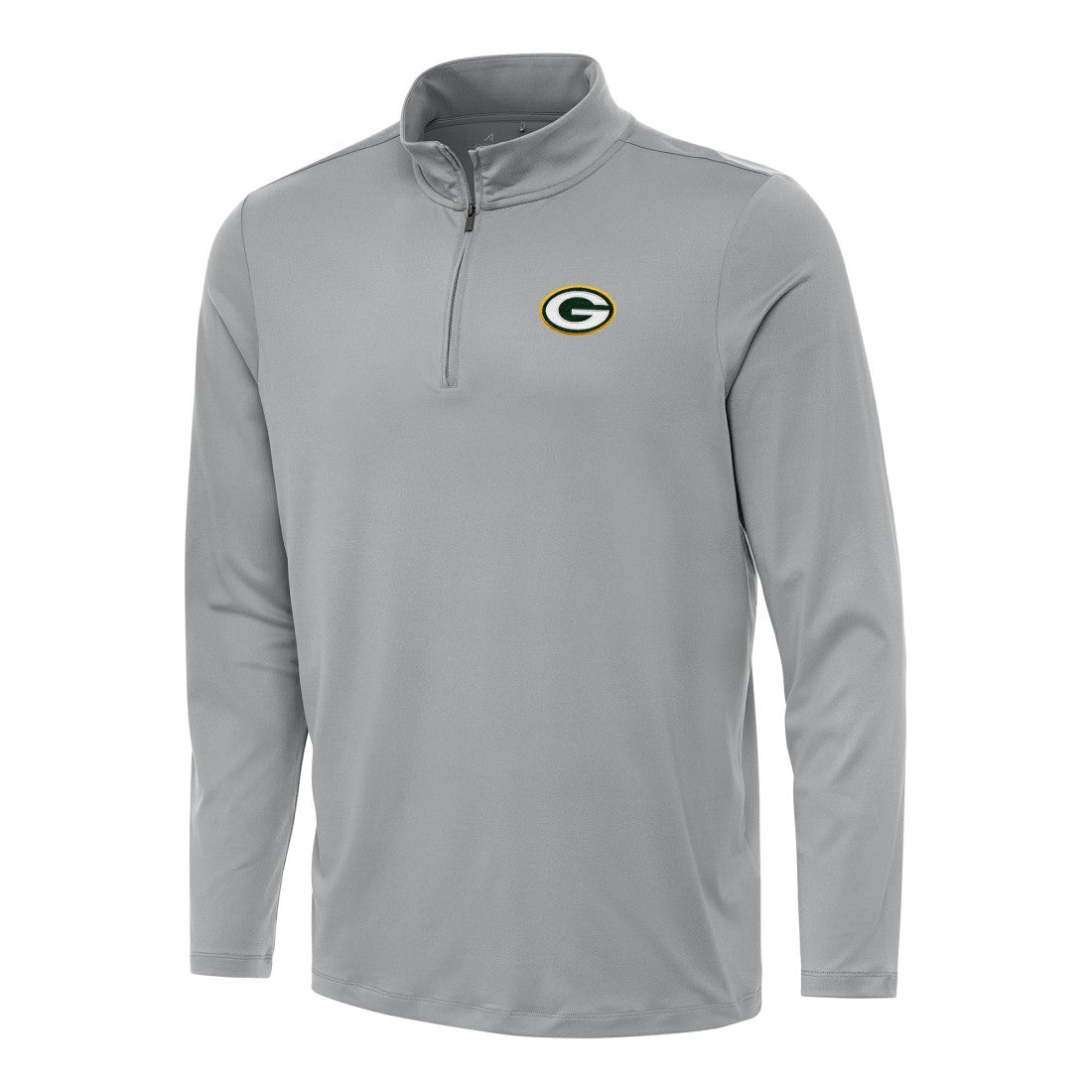 Green Bay Packers Antigua Reprocess Quarter-Zip Top Gray