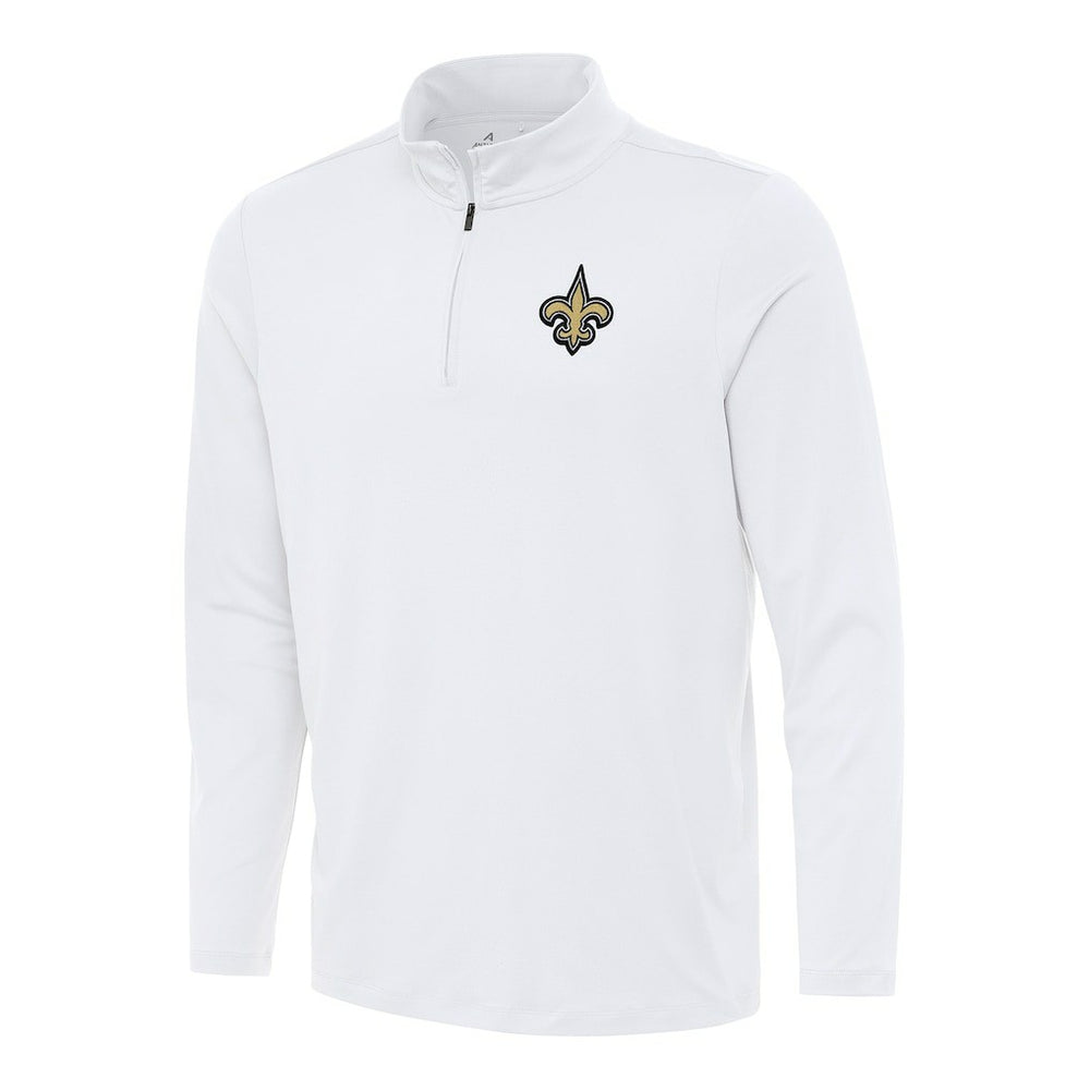 New Orleans Saints Antigua Reprocess Quarter-Zip Top White
