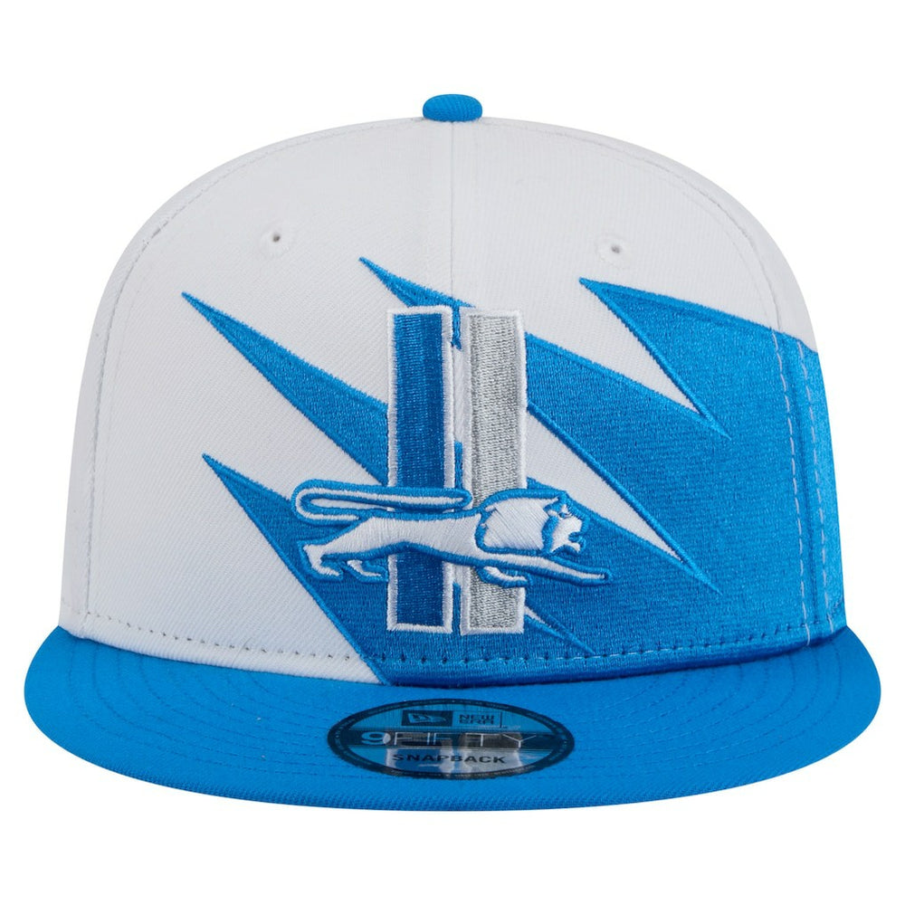 Detroit Lions New Era Throwback Jagged 9FiFTY Snapback Hat Blue