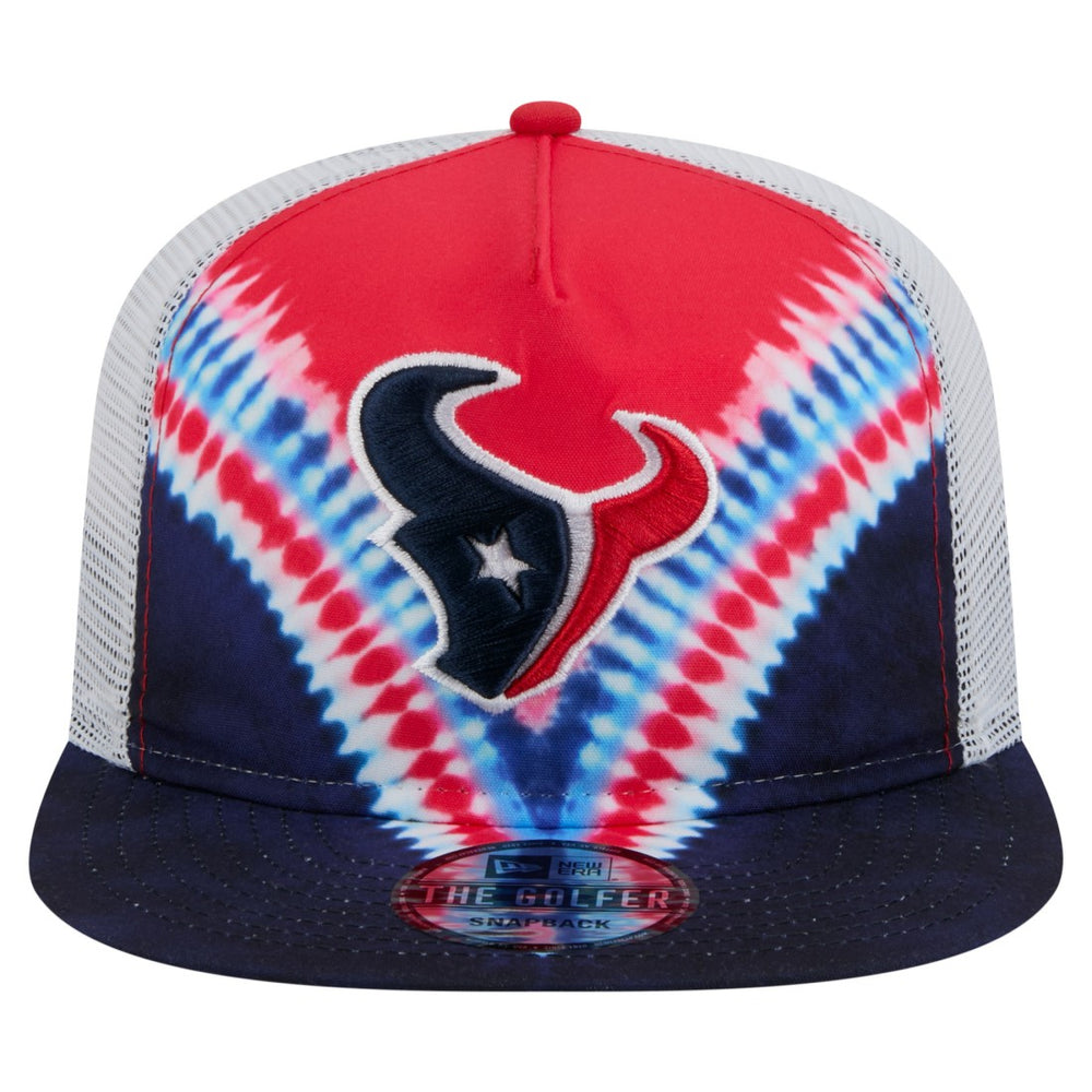 Houston Texans New Era Throwback Dye Golfer Snapback Hat Red/Navy