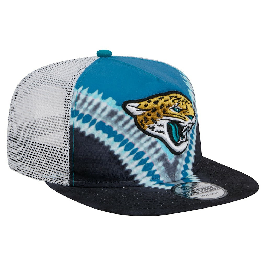 Jacksonville Jaguars New Era Throwback Dye Golfer Snapback Hat Teal/Black