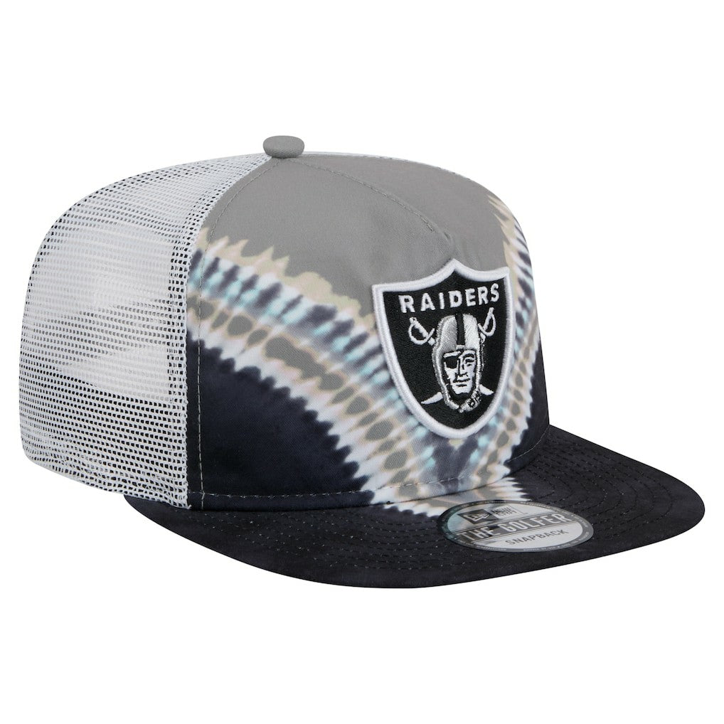 Las Vegas Raiders New Era Throwback Dye Golfer Snapback Hat Gray/Black
