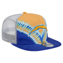 Los Angeles Chargers New Era Throwback Dye Golfer Snapback Hat Gold/Blue