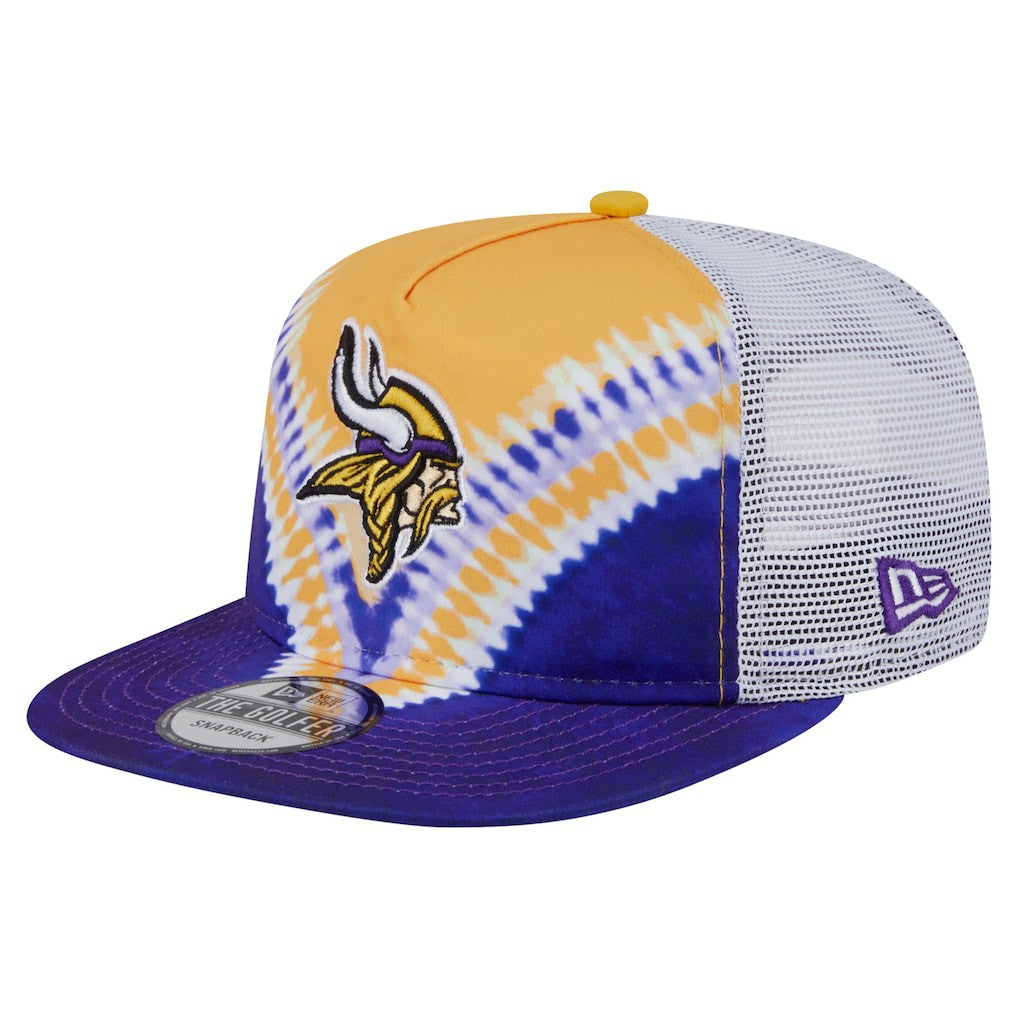 Minnesota Vikings New Era Throwback Dye Golfer Snapback Hat Gold/Purple