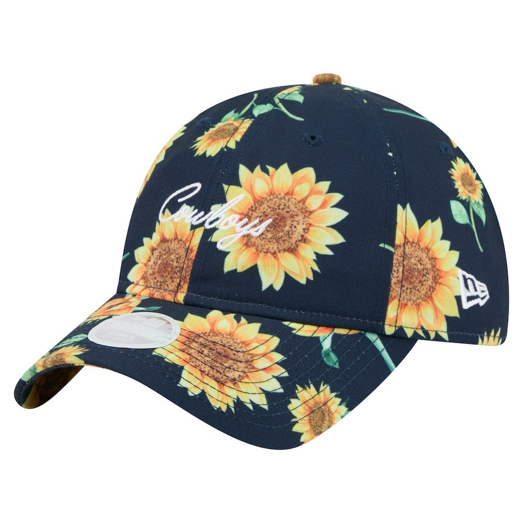 Dallas Cowboys New Era Women's Adventure Sunflower 9TWENTY Adjustable Hat Navy