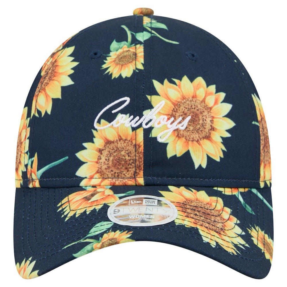 Dallas Cowboys New Era Women's Adventure Sunflower 9TWENTY Adjustable Hat Navy