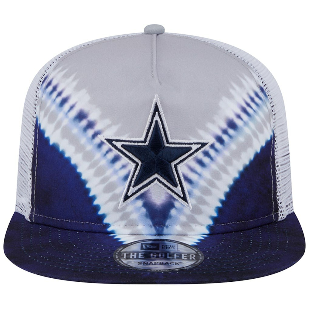 Dallas Cowboys New Era Throwback Dye Golfer Snapback Hat Gray/Navy