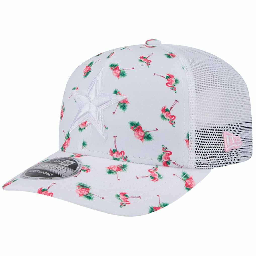 Dallas Cowboys New Era Adventure Flamingo Pattern 9SEVENTY Stretch-Snap Hat White