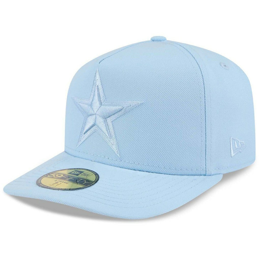 Dallas Cowboys New Era Color Pack A-Frame 59FIFTY Fitted Hat Light Blue