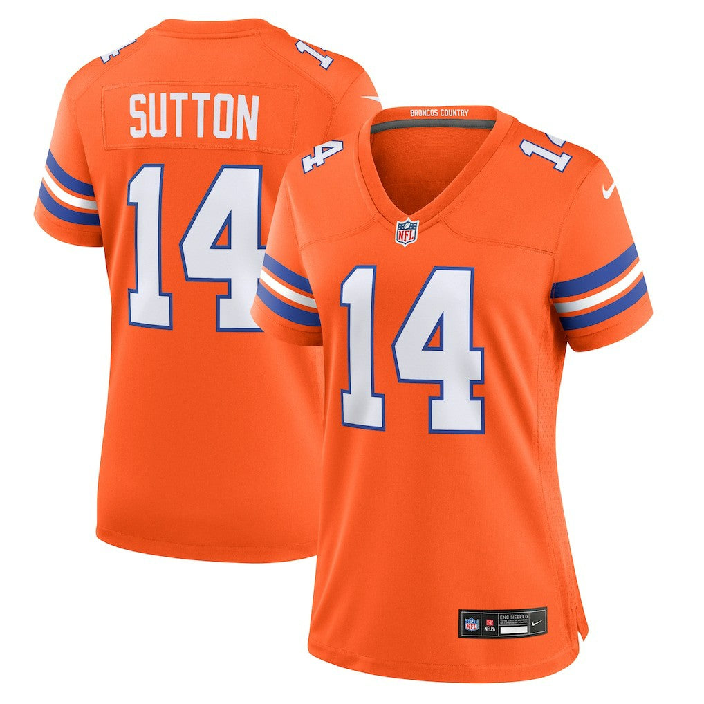 Nike Courtland Sutton Denver Broncos Women's Mile High Collection 1977 Throwback Player Game Jersey Orange
