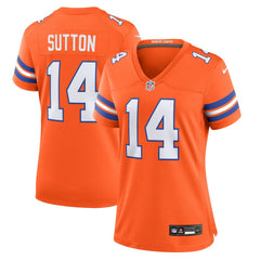 Nike Courtland Sutton Denver Broncos Women's Mile High Collection 1977 Throwback Player Game Jersey Orange
