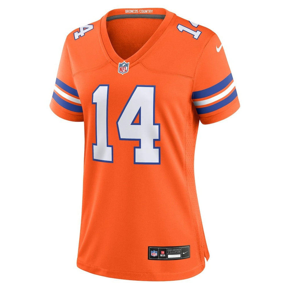 Nike Courtland Sutton Denver Broncos Women's Mile High Collection 1977 Throwback Player Game Jersey Orange