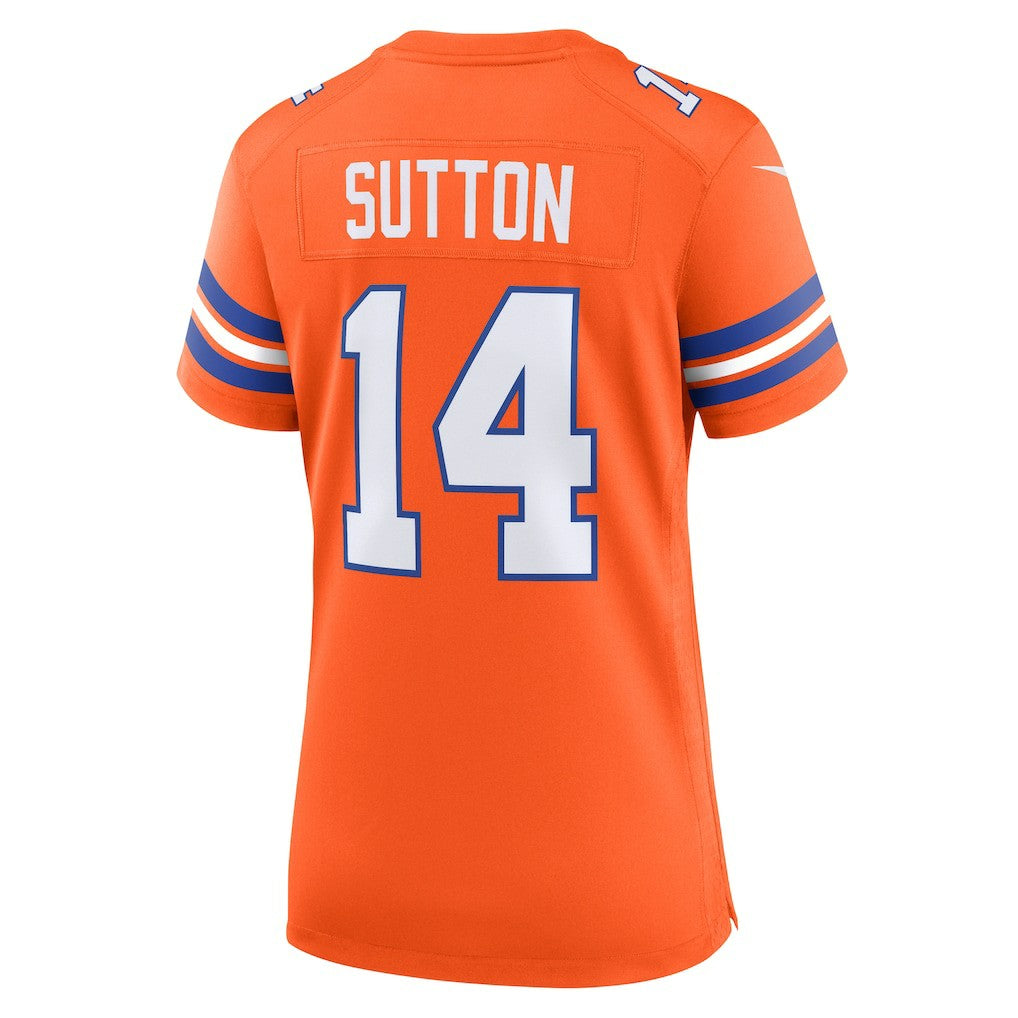 Nike Courtland Sutton Denver Broncos Women's Mile High Collection 1977 Throwback Player Game Jersey Orange