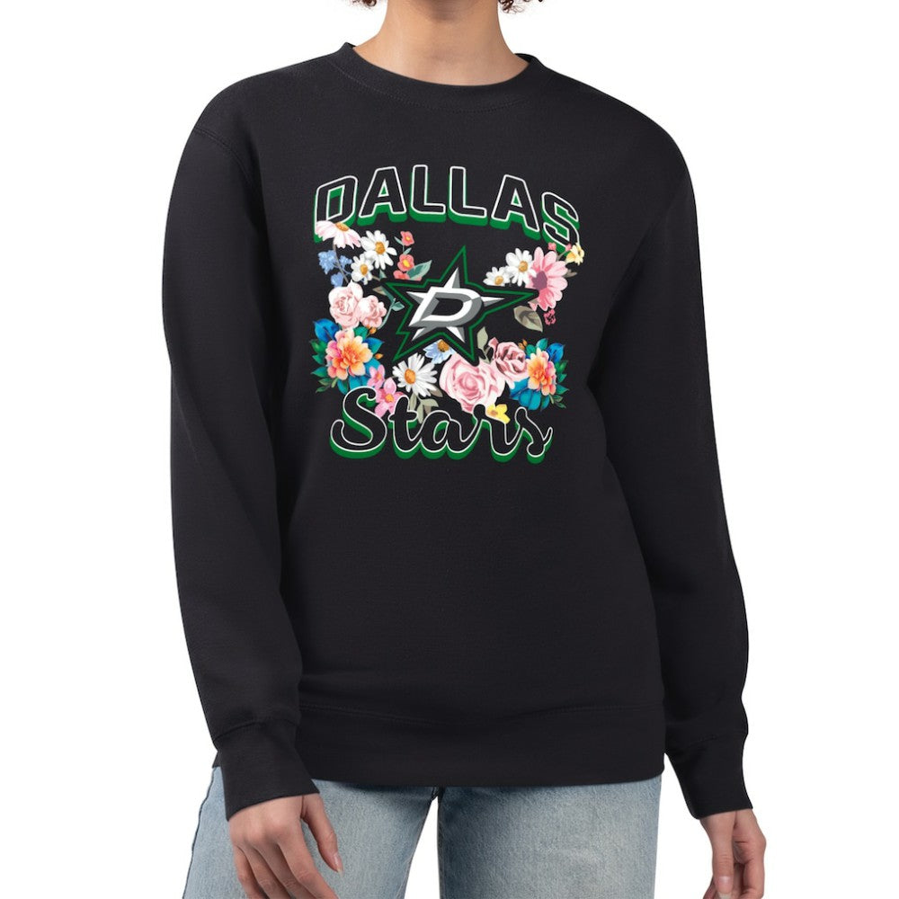 Dallas Stars G-III 4Her by Carl Banks Women's Flower Logo Pullover Sweatshirt - Black - NHL 201906058