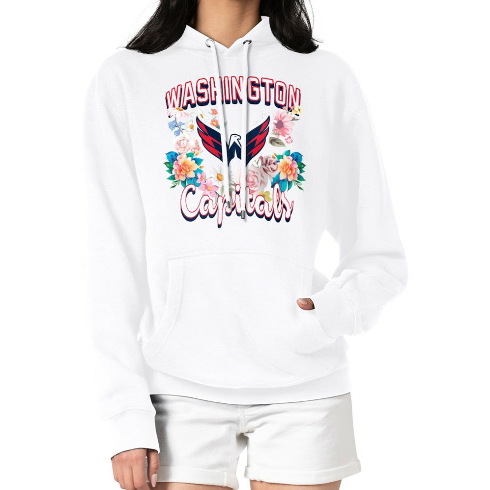 Washington Capitals G-III 4Her by Carl Banks Women's Flower Logo Pullover Hoodie - White - NHL 201906122