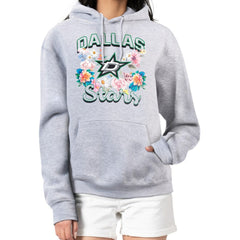 Dallas Stars G-III 4Her by Carl Banks Women's Flower Logo Pullover Hoodie - Heather Gray - NHL 201906131
