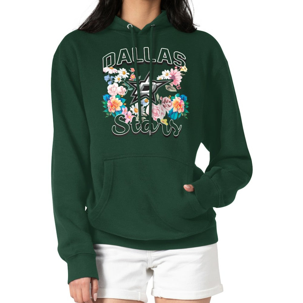 Dallas Stars G-III 4Her by Carl Banks Women's Flower Logo Pullover Hoodie - Green - NHL 201906149