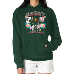 Minnesota Wild G-III 4Her by Carl Banks Women's Flower Logo Pullover Hoodie - Green - NHL 201906152
