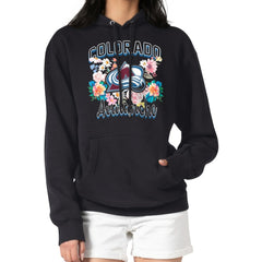 Colorado Avalanche G-III 4Her by Carl Banks Women's Flower Logo Pullover Hoodie - Black - NHL 201906155