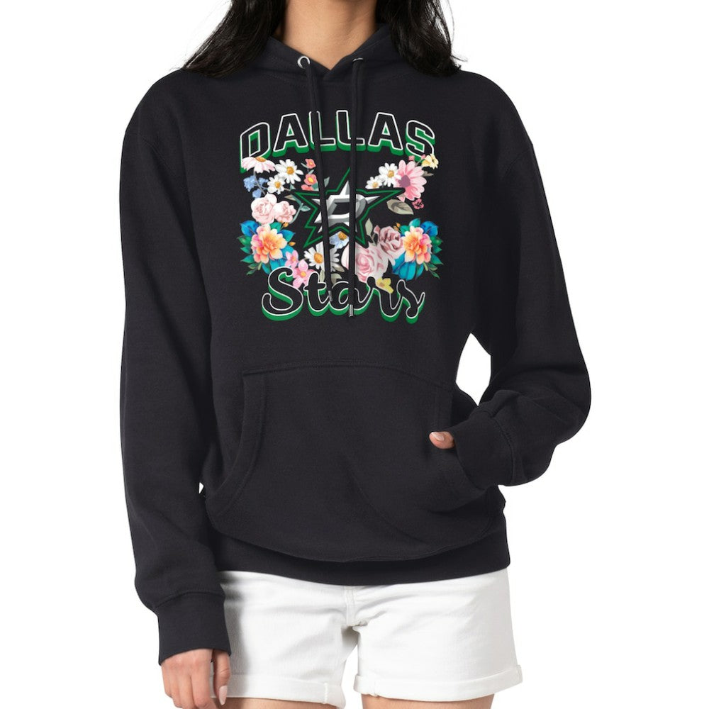 Dallas Stars G-III 4Her by Carl Banks Women's Flower Logo Pullover Hoodie - Black - NHL 201906159