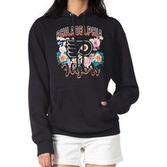 Philadelphia Flyers G-III 4Her by Carl Banks Women's Flower Logo Pullover Hoodie - Black - NHL 201906173