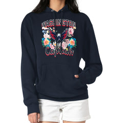 Washington Capitals G-III 4Her by Carl Banks Women's Flower Logo Pullover Hoodie - Navy - NHL 201906180