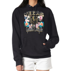 Vegas Golden Knights G-III 4Her by Carl Banks Women's Flower Logo Pullover Hoodie - Black - NHL 201906183