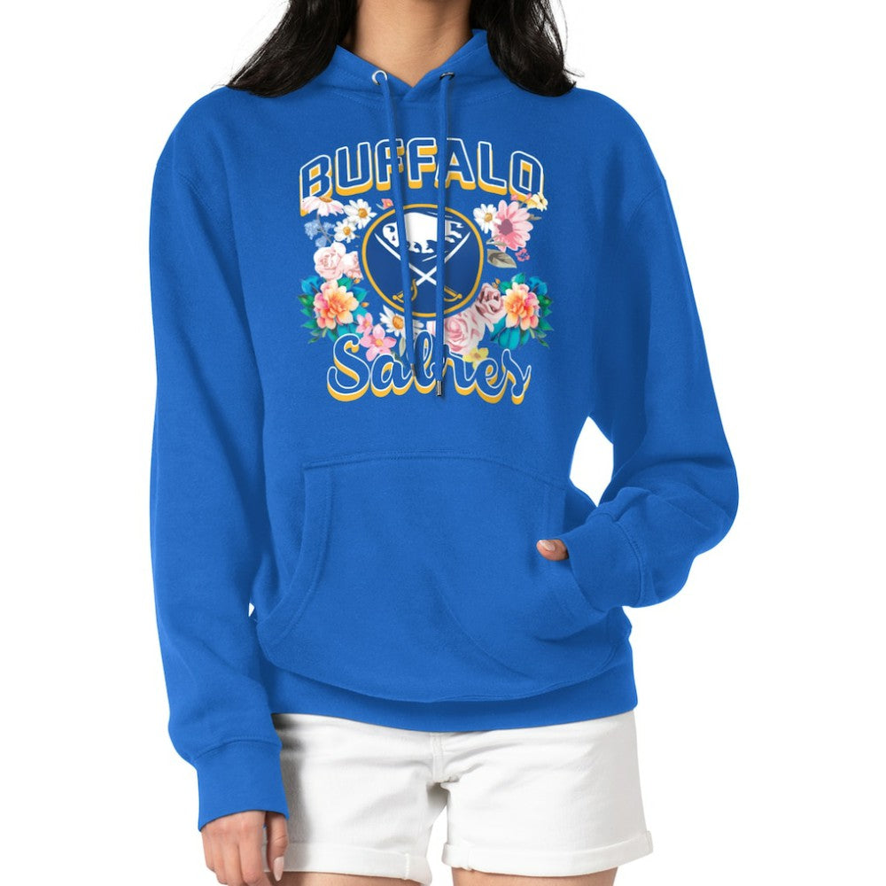Buffalo Sabres G-III 4Her by Carl Banks Women's Flower Logo Pullover Hoodie - Royal - NHL 201906185