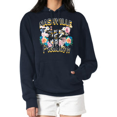 Nashville Predators G-III 4Her by Carl Banks Women's Flower Logo Pullover Hoodie - Navy - NHL 201906199