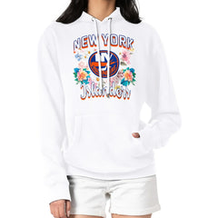 New York Islanders G-III 4Her by Carl Banks Women's Flower Logo Pullover Hoodie - White - NHL 201906205