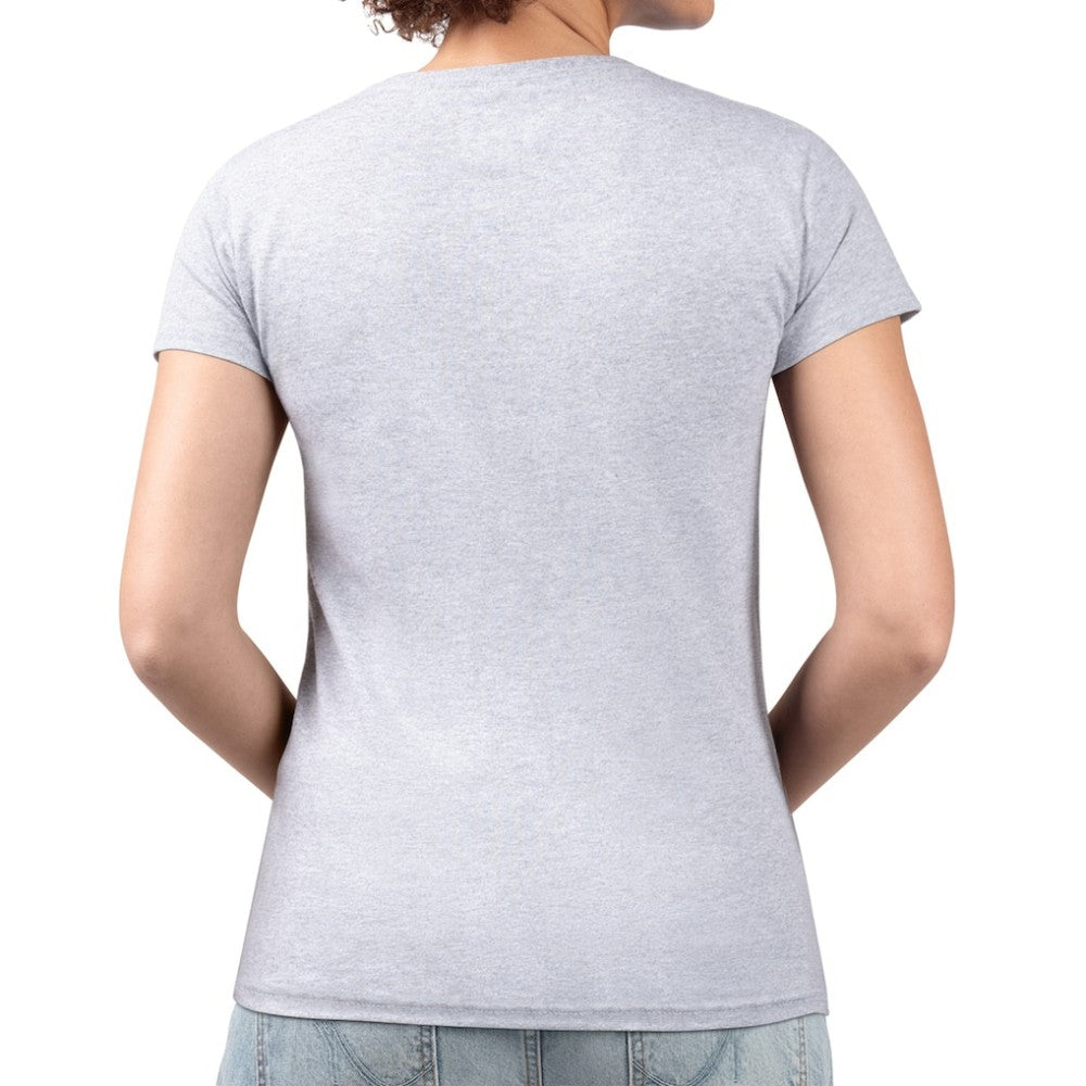 Vegas Golden Knights G-III 4Her by Carl Banks Women's Super-Slim Fit Lightweight Flower Logo V-Neck T-Shirt - Heather Gray - NHL 201906334
