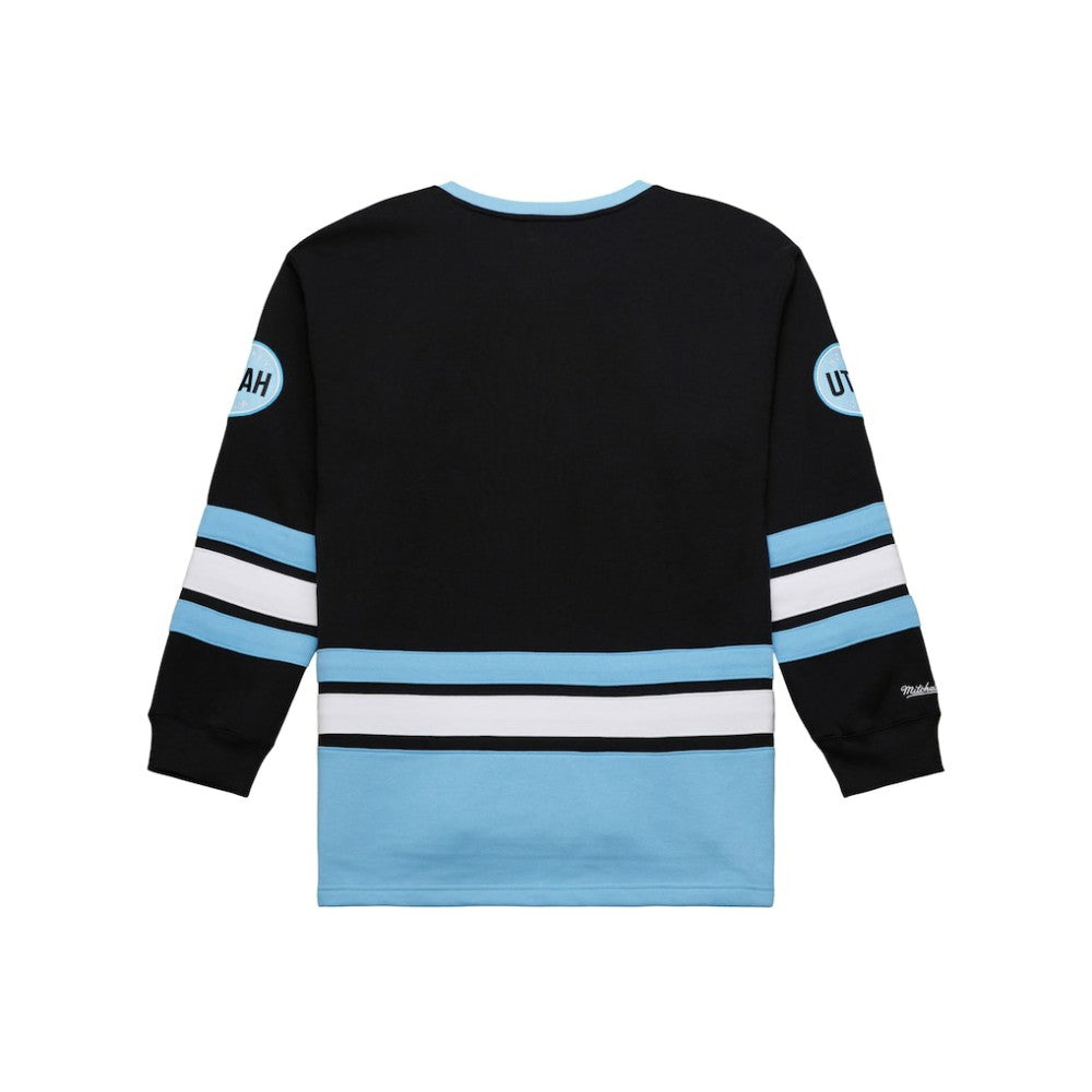 Utah Hockey Club Mitchell & Ness Heritage Lace-Up Pullover Sweatshirt - Black - NHL 201906424