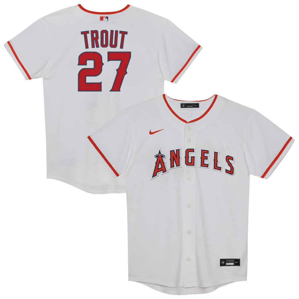 Mike Trout Los Angeles Angels Nike Preschool Home Replica Player Jersey - White - Nike Lifestyle