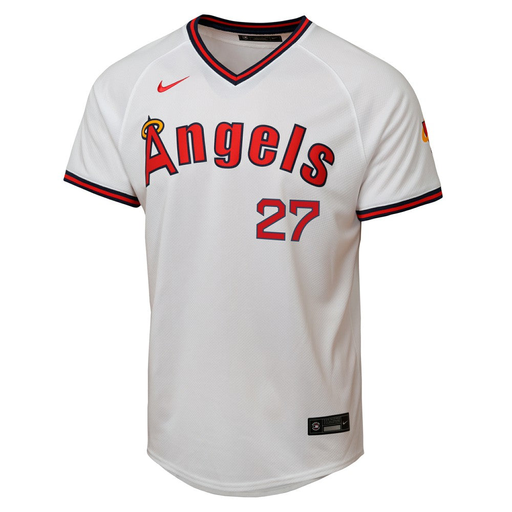 Mike Trout Los Angeles Angels Nike Youth Alternate 2 Limited Player Jersey - White - Nike Sale
