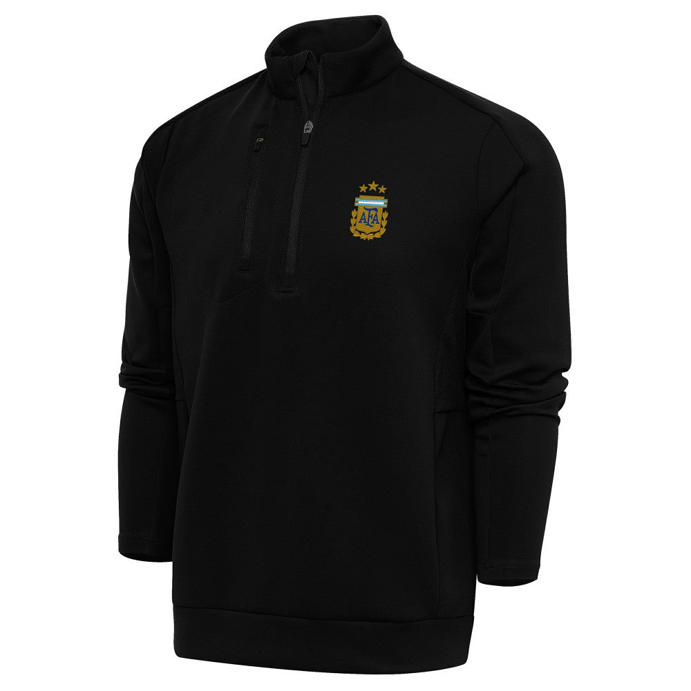 Argentina National Team Antigua Generation Quarter-Zip Pullover Top Black