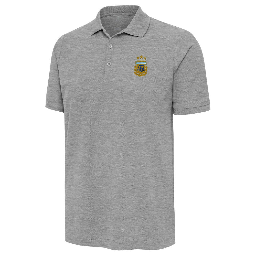 Argentina National Team Antigua Legacy Pique Polo Heather Gray
