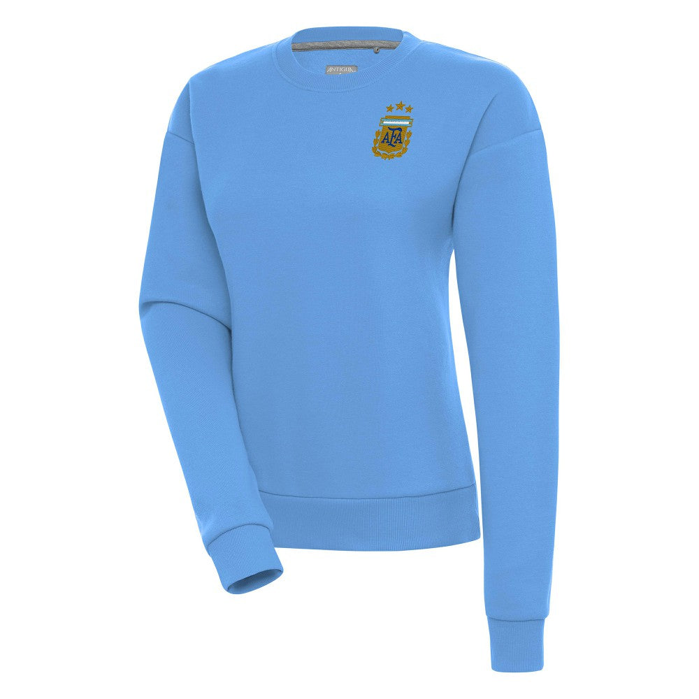 Argentina National Team Antigua Women's Victory Pullover Sweatshirt Powder Blue