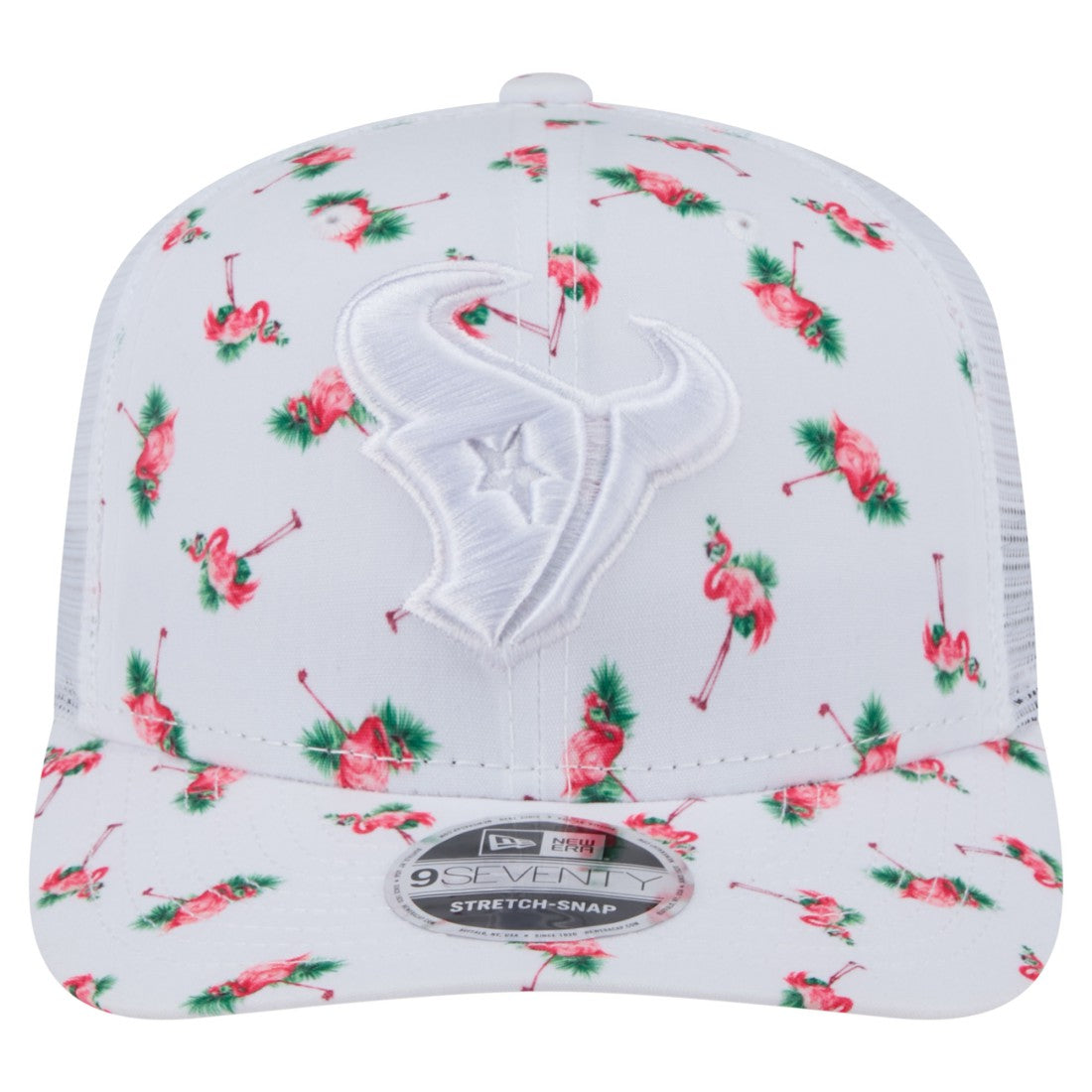 Houston Texans New Era Adventure Flamingo Pattern 9SEVENTY Stretch-Snap Hat White