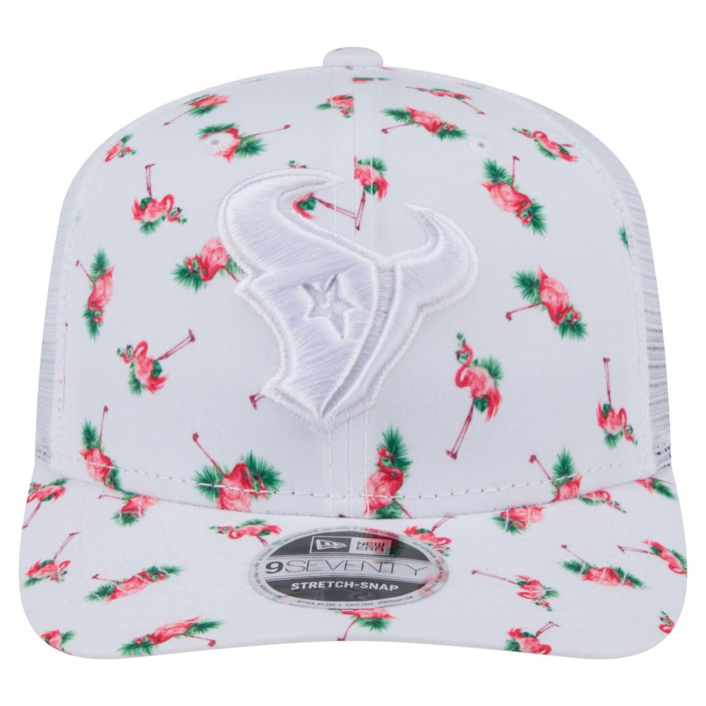 Houston Texans New Era Adventure Flamingo Pattern 9SEVENTY Stretch-Snap Hat White