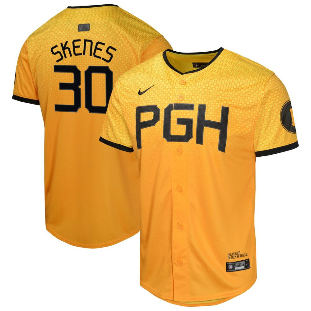 Paul Skenes Pittsburgh Pirates Nike Youth City Connect Limited Jersey  - Gold - Nike Lifestyle