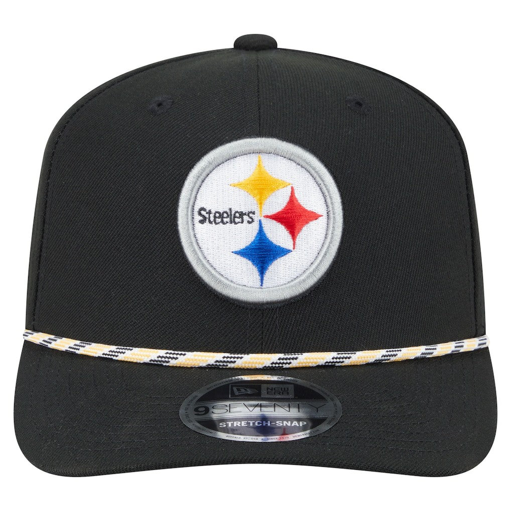 Pittsburgh Steelers New Era Gameday Multi Rope 9SEVENTY Stretch-Snap Hat Black