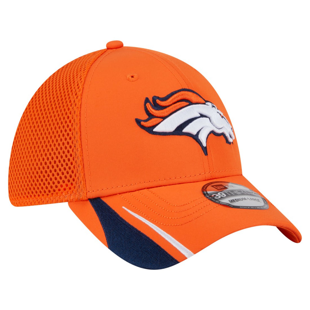 Denver Broncos New Era Game Day Linear 39THIRTY Flex Hat Orange