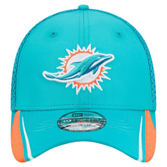 Miami Dolphins New Era Game Day Linear 39THIRTY Flex Hat Aqua