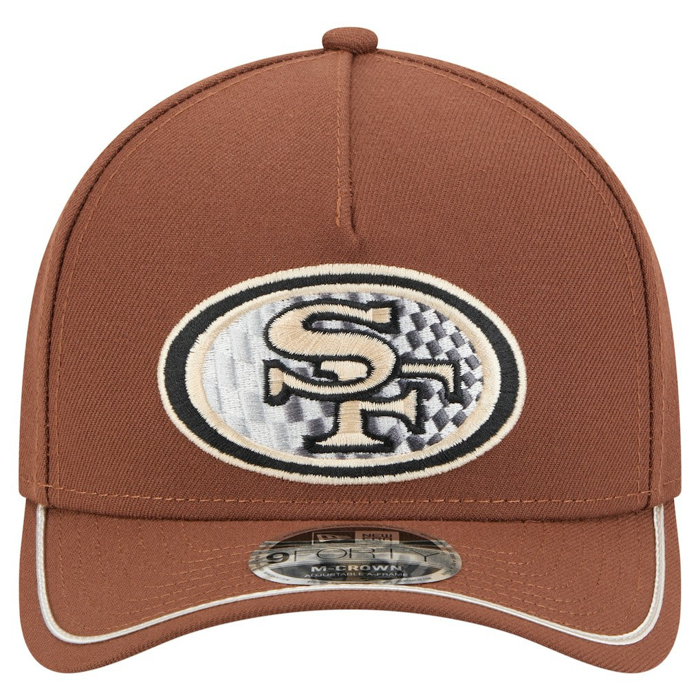 San Francisco 49ers New Era Motorsport 9FORTY Adjustable Hat Brown