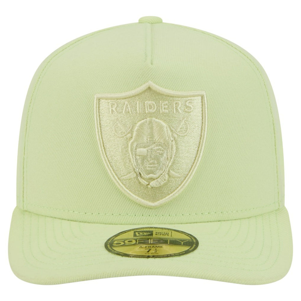 Las Vegas Raiders New Era Color Pack A-Frame 59FIFTY Fitted Hat Light Green
