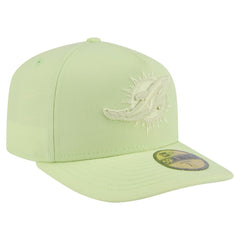 Miami Dolphins New Era Color Pack A-Frame 59FIFTY Fitted Hat Light Green