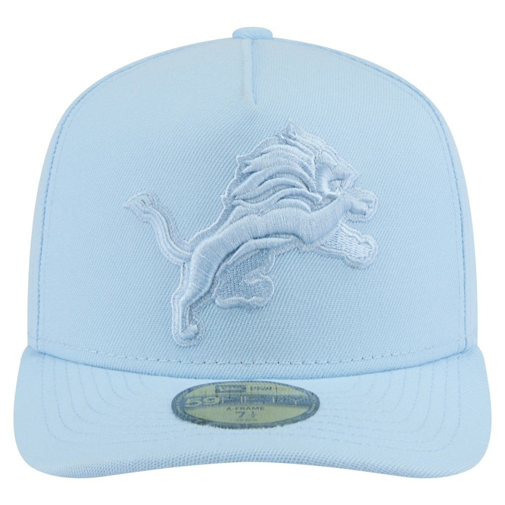 Detroit Lions New Era Color Pack A-Frame 59FIFTY Fitted Hat Light Blue