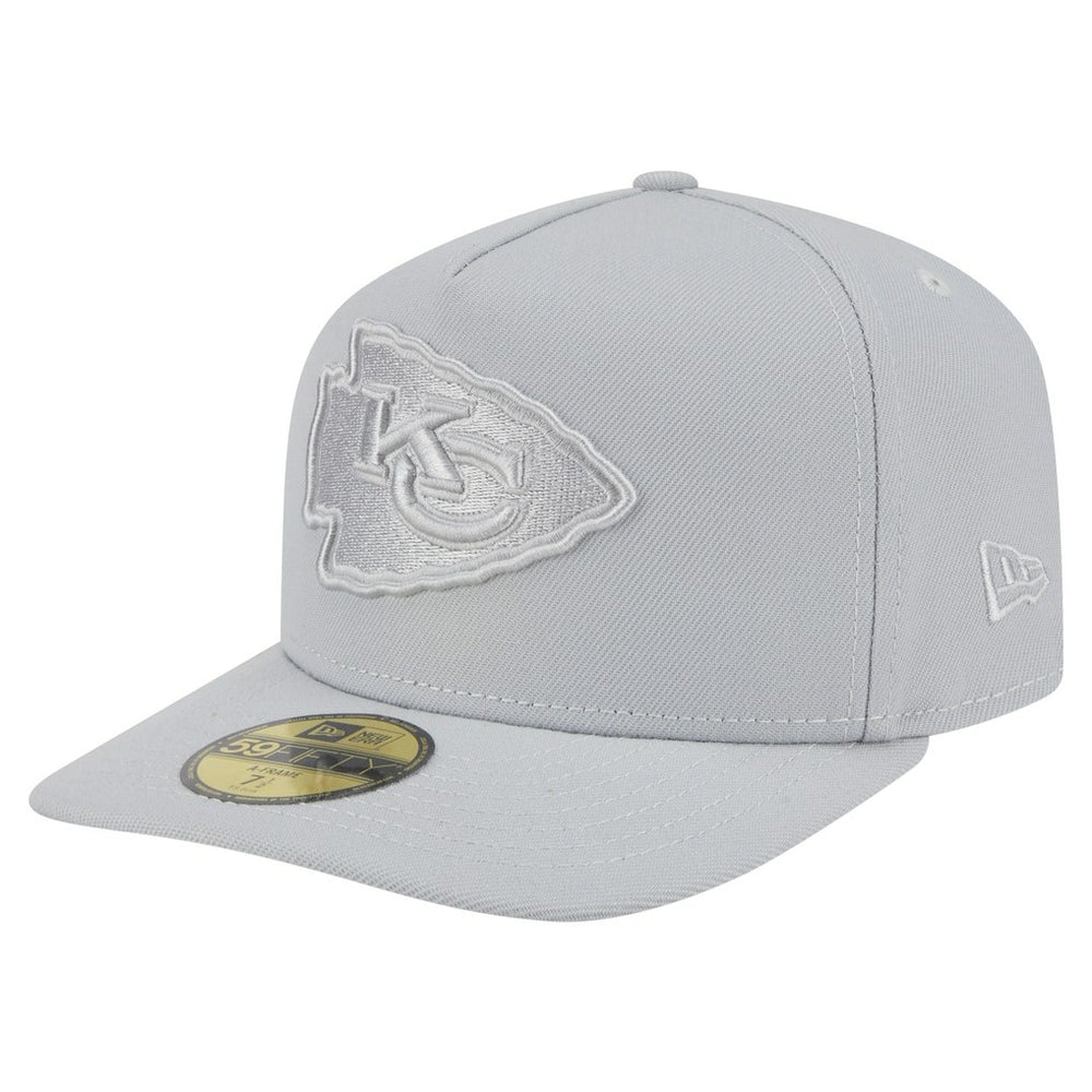 Kansas City Chiefs New Era Color Pack A-Frame 59FIFTY Fitted Hat Gray